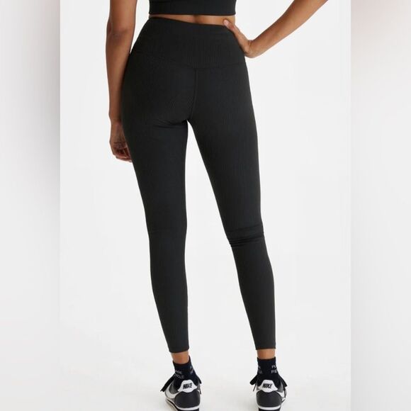 Girlfriend Collective Black RIB High-Rise Legging XL - Picture 3 of 11